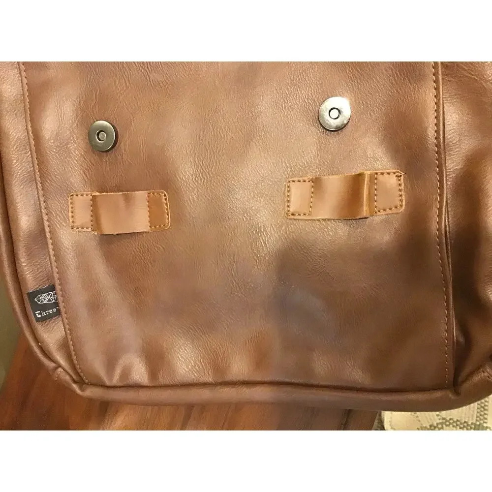 Vegan Leather Bag/Backpack With Adjustable Strap Laptop Compartment College